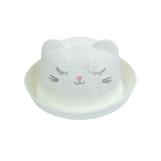 Picture of Aquablue Ψάθινο Παιδικό Καπέλο Γάτα Άσπρο