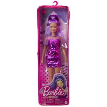 Picture of Mattel Barbie Fashionistas 178 Original Με Μωβ Μαλλιά Μωβ Φόρεμα (HBV12)
