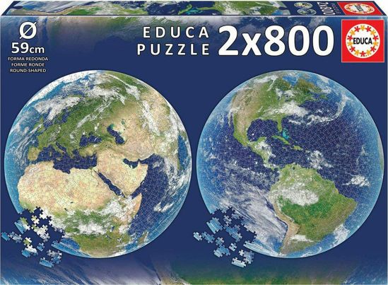 Picture of Educa Puzzle Planet Earth Στρογγυλό 2x800τεμ. (19039)