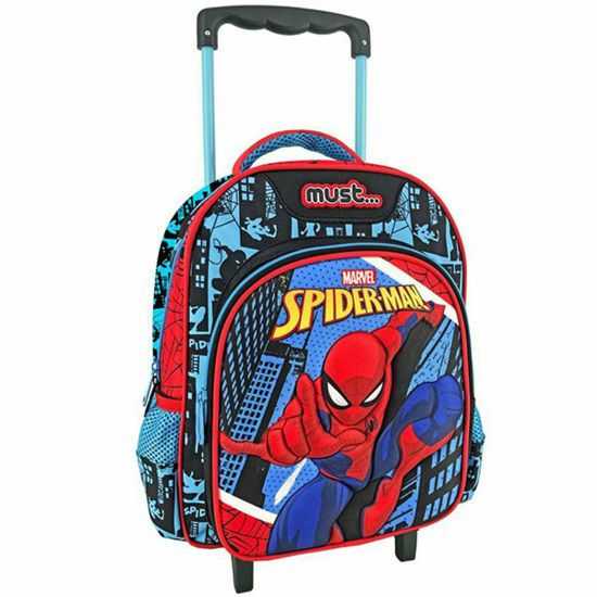 Picture of Must  Σχολική Τσάντα Τρόλεϊ Νηπιαγωγείου Spiderman 27x10x31εκ. (508024)
