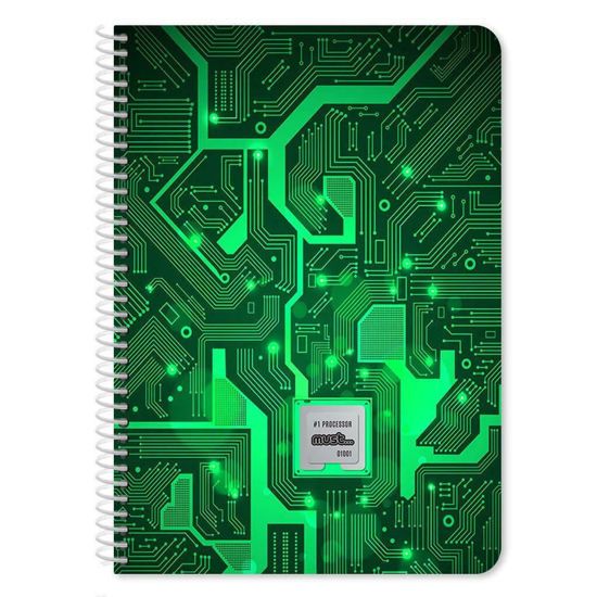 Picture of Must Τετράδιο Ριγέ Processor 4 Θέματα Β5 120 Φύλλων Πράσινο