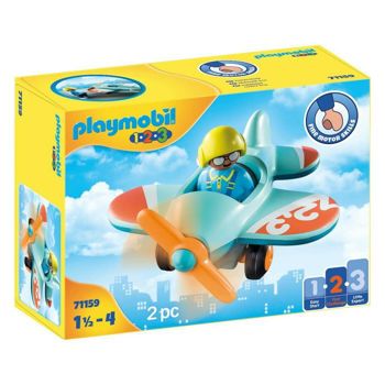 Picture of Playmobil 1.2.3 Bay Games Πιλότος Με Αεροπλανάκι (71159)