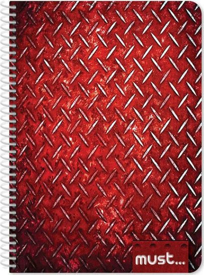 Picture of Τετράδιο Σπιράλ Metal Κόκκινο 3 Θεμάτων Β5 90φυλλο