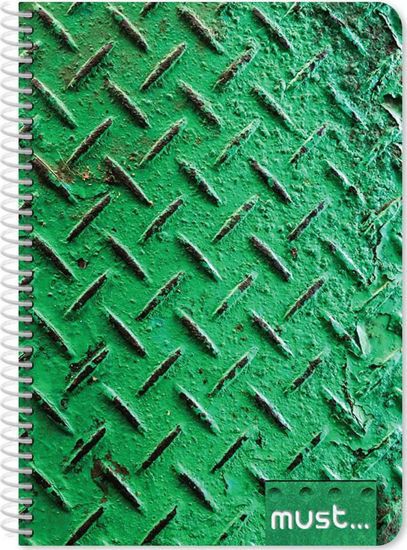 Picture of Τετράδιο Σπιράλ Metal Πράσινο 3 Θεμάτων Β5 90φυλλο