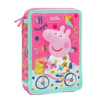 Picture of Must Κασετίνα Διπλή Γεμάτη Peppa Pig Happy Days