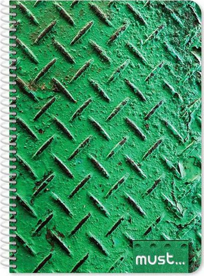 Picture of Τετράδιο Σπιράλ Metal Πράσινο 3 Θεμάτων Α4 90φυλλο