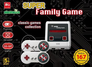 Picture of MG Κονσόλα Παιχνιδιών Τηλεόρασης Super Family Game 16 Bit 167 Games (406041)