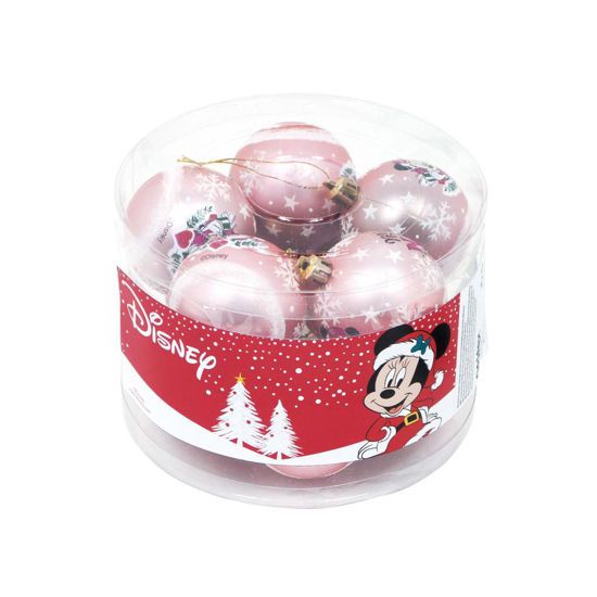 Picture of Σετ 10 Χριστουγεννιάτικες Μπάλες Minnie Mouse Ροζ