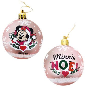 Picture of Σετ 10 Χριστουγεννιάτικες Μπάλες Minnie Mouse Ροζ