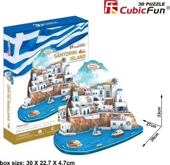 Picture of Cubic Fun 3D Puzzle Σαντορίνη 129τεμ.