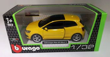 Picture of Bburago Αυτοκινητάκι Volkswagen Polo GTI Mark 5 Κίτρινο 1/32