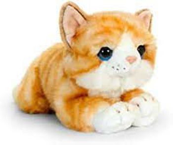 Picture of Keel Toys Λούτρινο Γάτα Signature Cuddle Kittens 25εκ (Ξανθό-Λευκό)