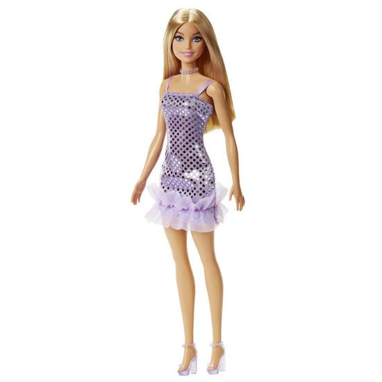 Picture of Barbie Μini Φορέματα Ξανθιά Μωβ Φόρεμα (HJR93)