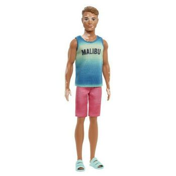 Picture of Barbie Ken Fashionistas #192 Blue Ombre Malibu Tank Red Shorts Vitiligo (HBV26).