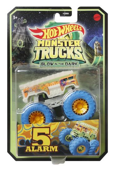Picture of Mattel Hot Wheels Monster Trucks Glow in The Dark 5 Alarm (HCB53)