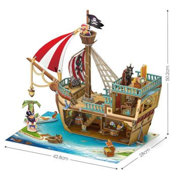 Picture of Cubic Fun 3D Puzzle Pirate Treasure Ship 183τεμ.