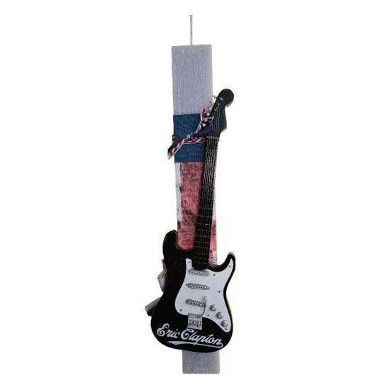 Picture of Χειροποίητη Πλακέ Λαμπάδα Ηλεκτρική Κιθάρα Eric Clapton