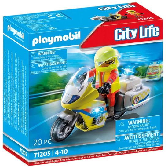 Picture of Playmobil City Life Διασώστης Με Μοτοσικλέτα (71205)
