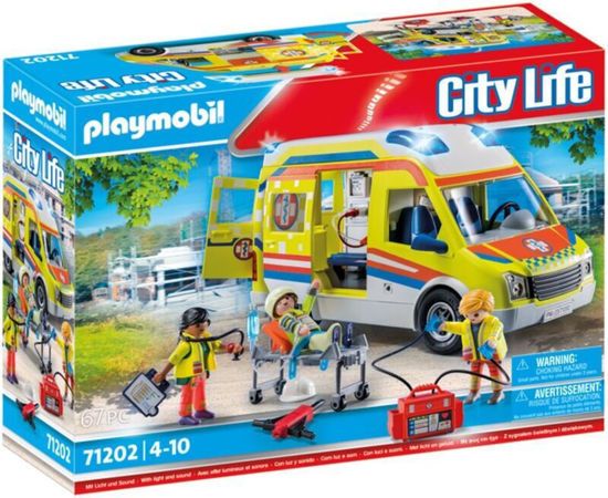 Picture of Playmobil City Life Ασθενοφόρο Με Διασώστες (71202)