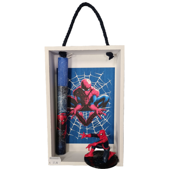 Picture of Λαμπάδα Spiderman Με Φιγούρα Σε Χειροποίητο Καδράκι