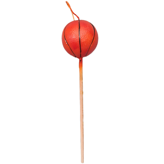 Picture of Πασχαλινή Λαμπάδα Χειροποίητη Μπάλα Μπάσκετ με Ξύλινη Λαβή