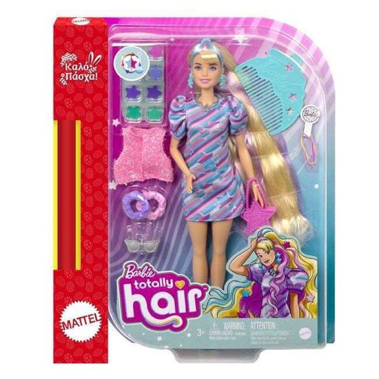Picture of Παιχνιδολαμπάδα Barbie Totally Hair Barbie Doll Stars (HCM88)