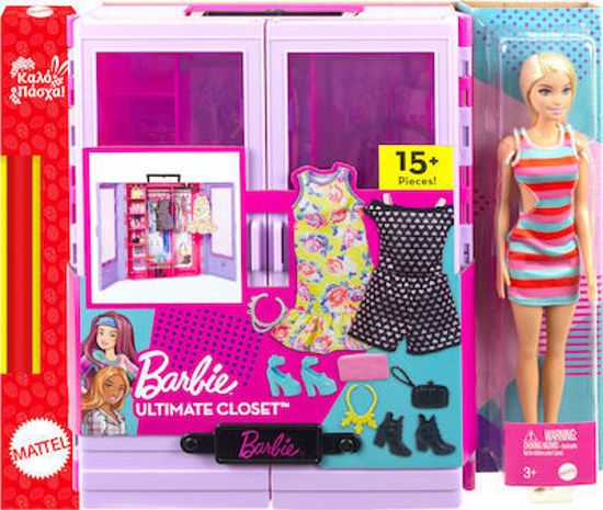 Picture of Παιχνιδολαμπάδα Barbie Σετ Η Ντουλάπα Της Barbie Με Κούκλα (HJL66)