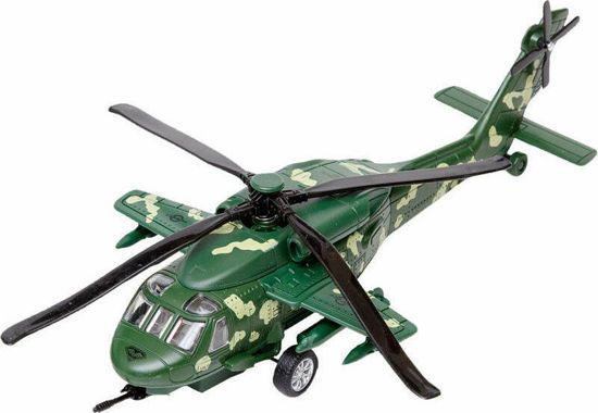 Picture of Πολεμικό Ελικόπτερο Μεταλλικό Pullback Με Φως Και Ήχο Πράσινο 26εκ.
