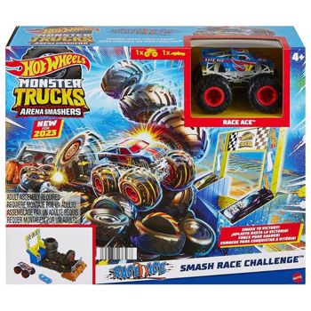 Picture of Hot Wheels Monster Trucks Arena Smashers Race Ace Smash Race Challenge (HNB89)