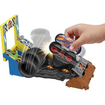 Picture of Hot Wheels Monster Trucks Arena Smashers Race Ace Smash Race Challenge (HNB89)