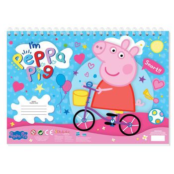 Picture of Μπλοκ Ζωγραφικής Peppa Pig Με Αυτοκόλλητα-Στένσιλ 40φ. (23x33εκ.)