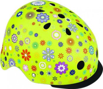 Picture of Globber Κράνος Elite Lights Lime Green Flowers XS-S (48-53εκ.)