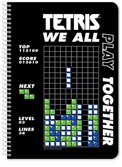 Picture of Τετράδιο Σπιράλ Tetris We All Play Together 2 Θεμάτων 60φ. (17x25εκ.)