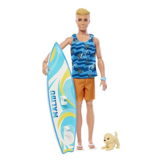 Picture of Barbie Κούκλα Ken Beach Με Σανίδα Surf (HPT50)