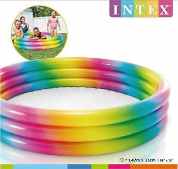 Picture of Intex Παιδική Πισίνα Φουσκωτή Rainbow Ombre 147x33εκ.