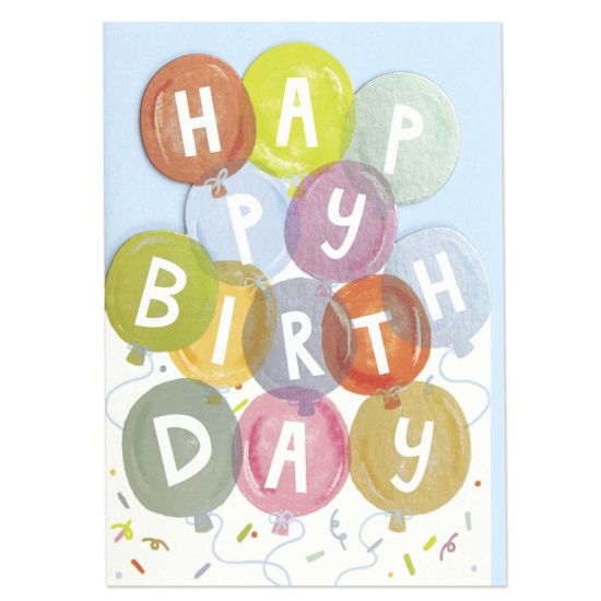 Picture of Ευχετήρια Κάρτα Μπαλόνια 'Happy Birthday' (16x12εκ.)