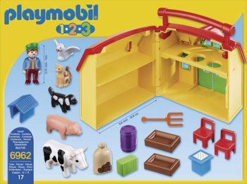 Picture of Playmobil 1.2.3 Φάρμα-Bαλιτσάκι (6962)