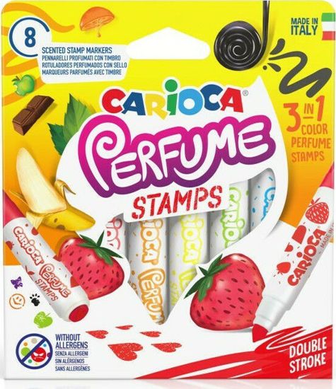 Picture of Carioca Perfume Stamps Πλενόμενοι Αρωματικοί Μαρκαδόροι Ζωγραφικής Χονδροί σε 8 Χρώματα