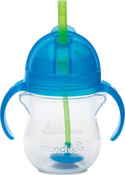 Picture of Munchkin Παιδικό Ποτηράκι με Λαβές και Καλαμάκι "Click Lock" από Πλαστικό Μπλε 207ml
