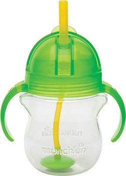 Picture of Munchkin Παιδικό Ποτηράκι με Λαβές και Καλαμάκι "Click Lock" από Πλαστικό Πράσινο 207ml