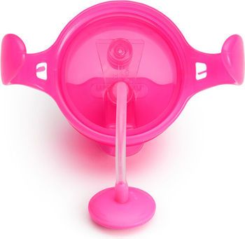 Picture of Munchkin Παιδικό Ποτηράκι με Λαβές και Καλαμάκι "Click Lock" από Πλαστικό Ροζ 207ml