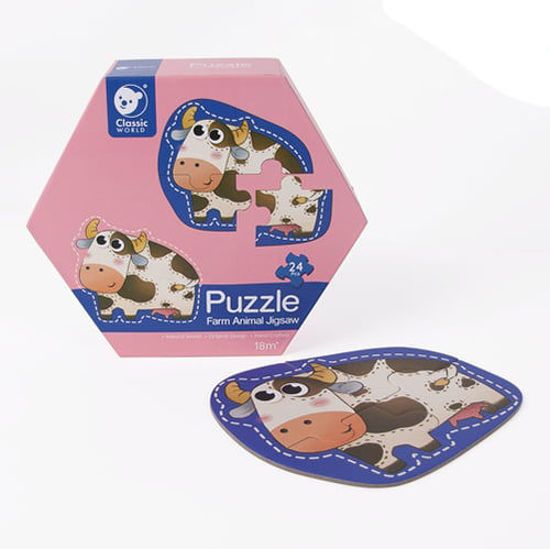 Picture of Classic World Ξύλινο Παιδικό Puzzle Ζωάκια Φάρμας 24τεμ.