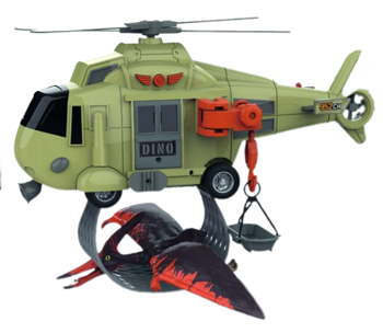 Picture of Διασωστικό Ελικόπτερο με Φως - Ήχο και Δεινόσαυρο