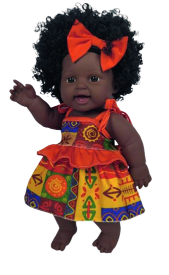 Picture of Κούκλα Αφρικάνα 30εκ. Πορτοκαλί