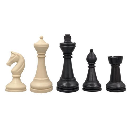 Picture of Σετ Πιόνια Μπεζ-Μαύρα για Μεγάλο Σκάκι