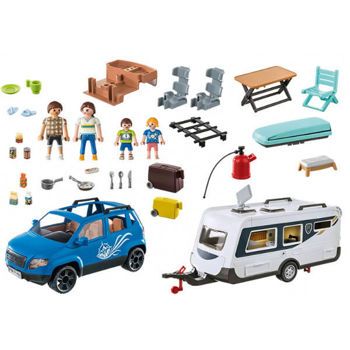 Picture of Playmobil Family Fun Οικογενειακές Διακοπές με Ρυμουλκούμενο Τροχόσπιτο (71423)