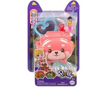 Picture of Polly Pocket Mini Pet Connects Red Panda Compact Playset (HKV49)