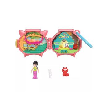 Picture of Polly Pocket Mini Pet Connects Red Panda Compact Playset (HKV49)