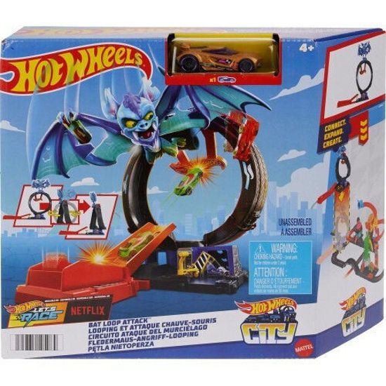 Picture of Hot Wheels City Bat Loop Attack Playset (HTN78)