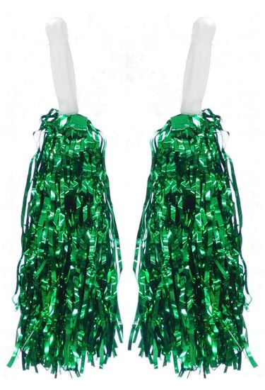 Picture of Πομ-Πομ Ζευγάρι Μεταλλικό Χρώμα Πράσινο